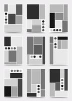 Moodboard template. Photo collage layout. Minimalist Moodboard. vector