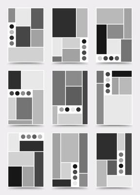 Moodboard template. Photo collage layout. Minimalist Moodboard.