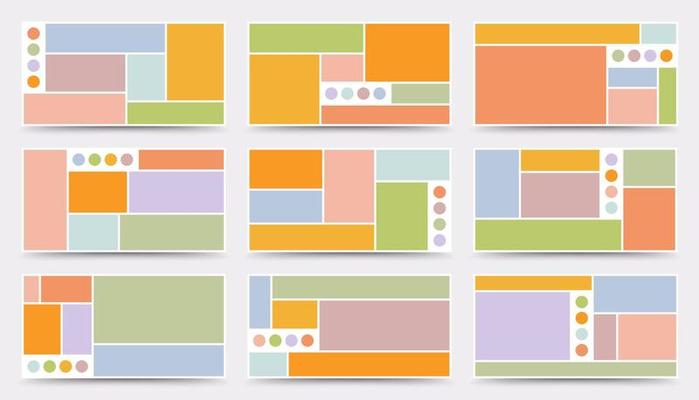 Moodboard template. Photo collage layout. Minimalist Moodboard.