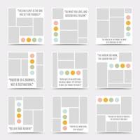 Moodboard template. Photo collage layout. Minimalist Moodboard. vector