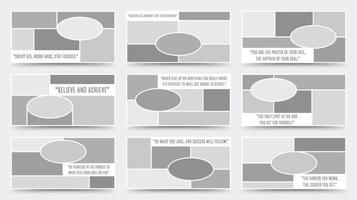 Moodboard template. Photo collage layout. Minimalist Moodboard. vector
