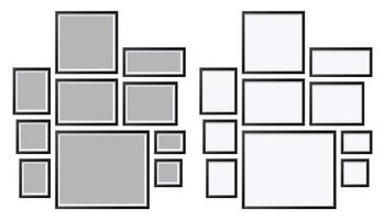 Blank picture frame. Realistic frames for paintings or photographs. vector