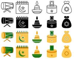 Ramadan dalam gaya datar terisolasi vector