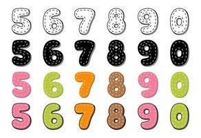 Stitches alphabet in cartoon style vector