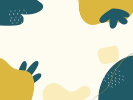 Green and yellow hand drawing abstract doddle illustration vector