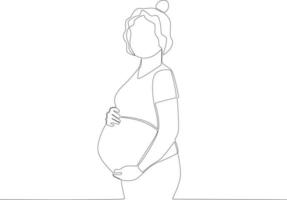 A woman is pregnant vector