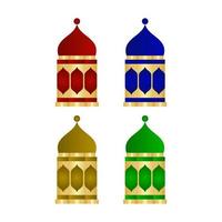 Islamic Golden Lantern Design vector