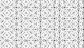 Japanese style grey asanoha seamless pattern. Isometric hemp leaf seed vector background. Geometric 3d lines hexagon and star structure.