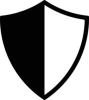 shield half icon vector in trendy style . protection icon