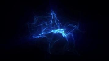 abstrakt Blau Energie magisch Wellen glühend Hintergrund, 4k Video, 60 fps video