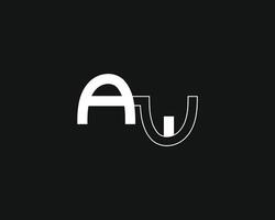 creative letter AW logo design vector template