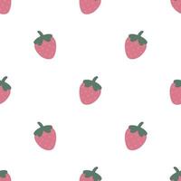 Pattern with strawberry. vector