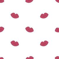 Pattern with lips. vector