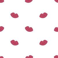 Pattern with lips. vector