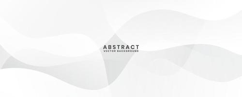 White geometric abstract background overlap layer on bright space with waves effect decoration. Graphic design element cutout style concept for banner, flyer, card, brochure cover, or landing page vector