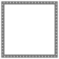 antiguo griego cuadrado marco vector