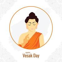 Illustration for happy vesak day celebration card background vector