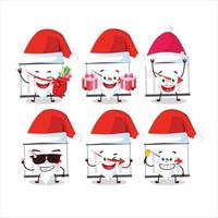 Papa Noel claus emoticones con gráfico yendo abajo dibujos animados personaje vector