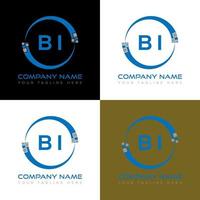 BI letter logo creative design. BI unique design. vector