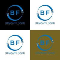 BF letter logo creative design. BF unique design. vector