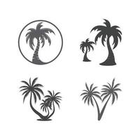 Palm tree summer logo template vector