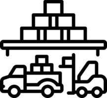 line icon for shipment vector