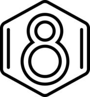 line icon for eight vector