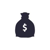 dinero bolso vector ilustración