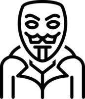 line icon for anonymous vector