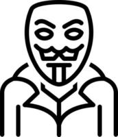 line icon for anonymous vector