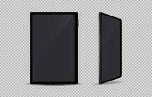 Realistic Generic Black Tab Mockup vector