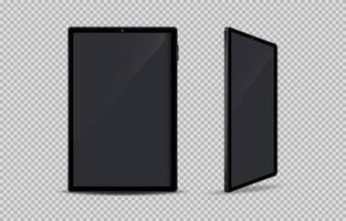 Realistic Generic Black Tab Mockup vector