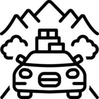 line icon for traveling vector