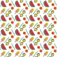 Flat summer seamless pattern design vector