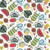 Summer seamless pattern vector