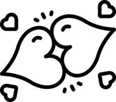 line icon for kissing vector