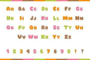 Stitches alphabet in cartoon style vector