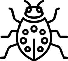 line icon for bug vector