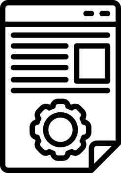 icono de línea para script vector