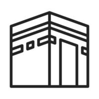 Kaaba Line Style Icon vector