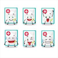 Cartoon character of medical payment with smile expression vector