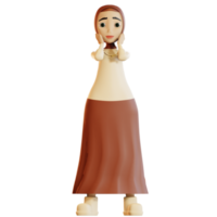 3d hijab personnage confus png