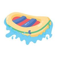 Trendy Rubber Boat vector