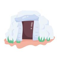 Trendy Hunting Cave vector