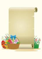 blank paper for easter theme concept design vector