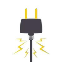 Charged electrical plug comic graphic background graphic vector