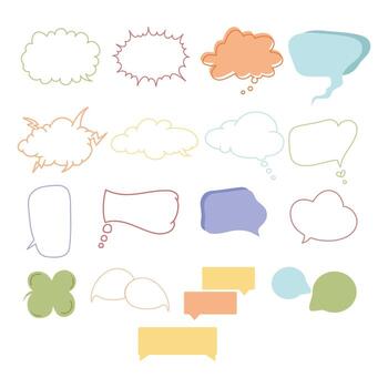Vector Bubble Speech Illustration, Bubble Text Sticker Element Design