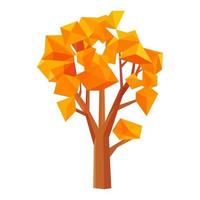 Abstract low poly tree icon isolated. Geometric polygonal style. 3d low poly. vector