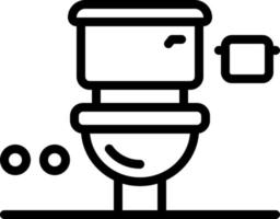 line icon for toilet vector