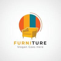 Furniture logo design vector template